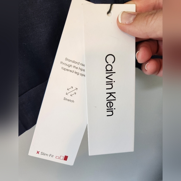 NWT Calvin Klein 34x32 Men’s ‘Jerome’ modern slimfit blue flat-front dre… - Picture 7 of 8